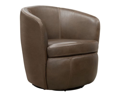 BAROLO Vintage Brown Swivel Club Chair