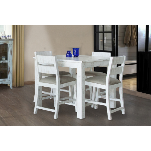 Pueblo White Storage Counter Height Dining Table