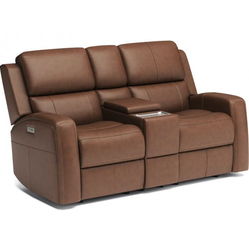 Bronco Power Reclining Loveseat with Console and Power Headrests and Lumbar