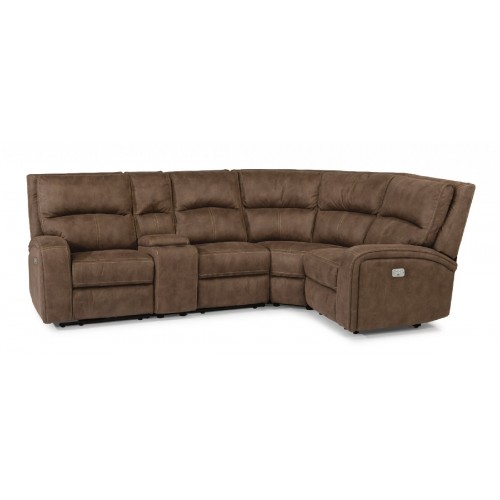 Nirvana Fabric Power Reclining Sectional with Power Headrests