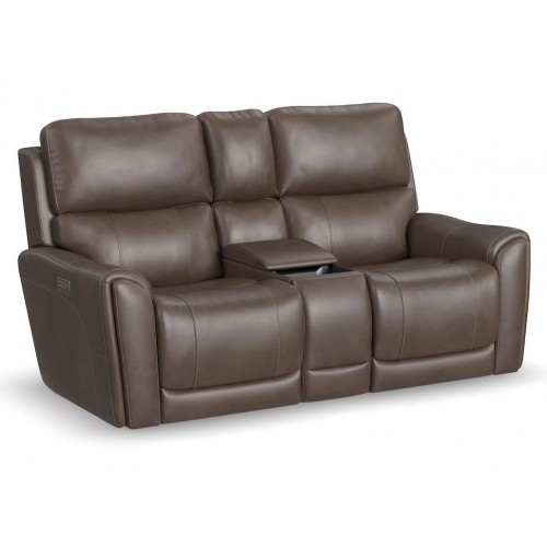 Carter Power Reclining Loveseat with Console and Power Headrests and Lumbar