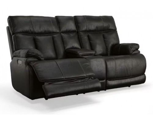 Clive Power Reclining Loveseat with Console and Power Headrests and Lumbar