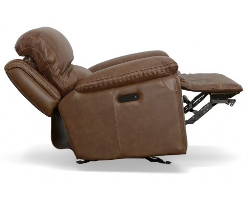  Fenwick Leather Power Gliding Recliner with Power Headrest