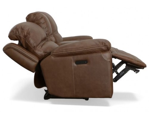 Fenwick Power Reclining Loveseat with Console & Power Headrests