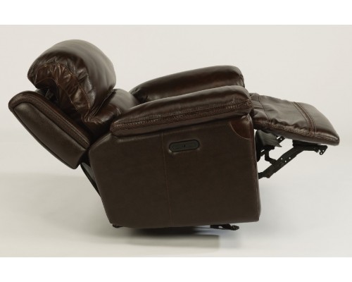  Fenwick Leather Power Gliding Recliner with Power Headrest