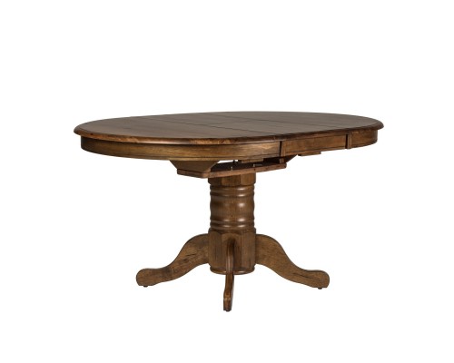 CAROLINA CROSSING PEDESTAL TABLE & 4 CHAIRS