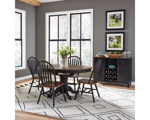 Black Carolina Crossing 5pc Dining Set