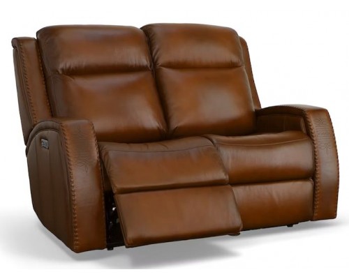 Mustang Power Reclining Loveseat with Power Headrests