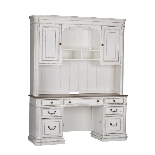 Magnolia Manor Credenza & Hutch