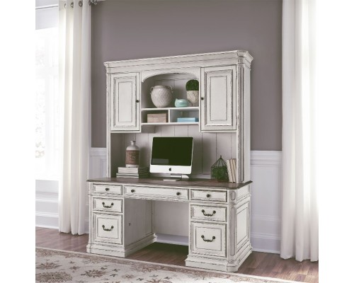 Magnolia Manor Credenza & Hutch