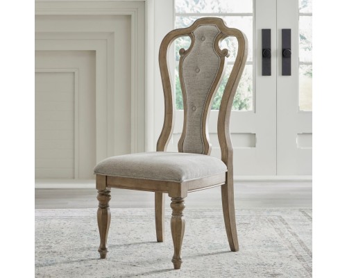 Magnolia Manor Bisque 5 Piece Pedestal Table Set