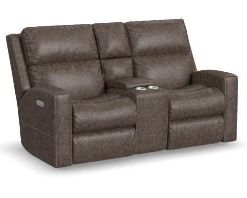 Score Power Reclining Loveseat with Console and Power Headrests and Lumbar