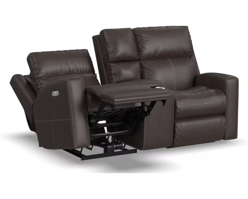Score Power Reclining Loveseat with Console and Power Headrests and Lumbar
