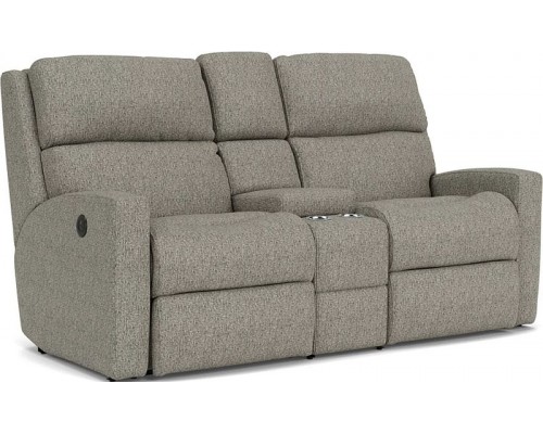 Catalina Fabric Reclining Loveseat With Console