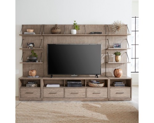 City Scape Entertainment Center with Piers