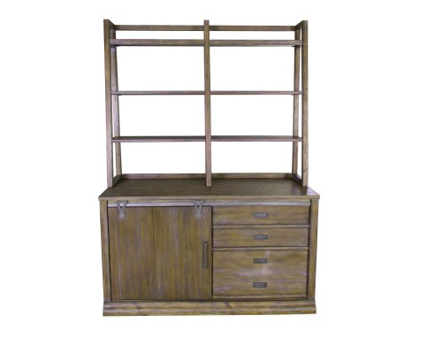 Stone Brook Computer Credenza and Hutch