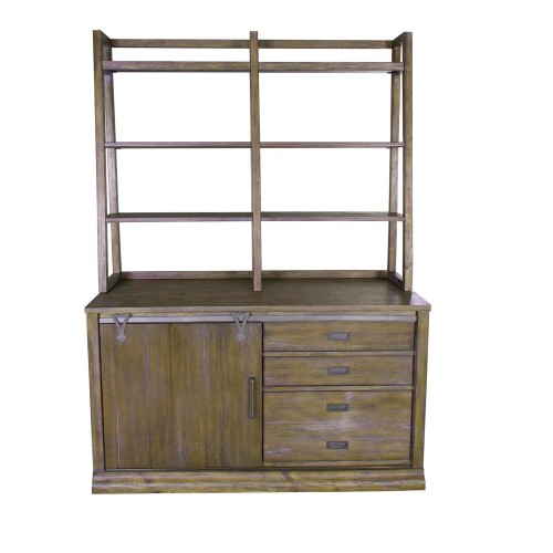 Stone Brook Computer Credenza and Hutch