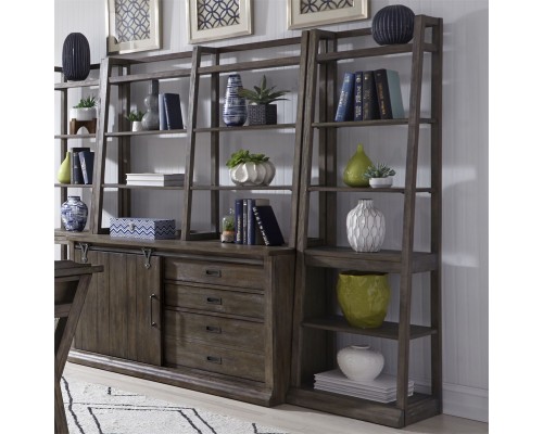 Stone Brook Computer Credenza and Hutch