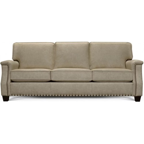 Salem Leather Sofa with Nails