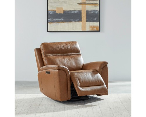 Cooper Power Swivel Glide Recliner W/Power Headrest & Lumbar