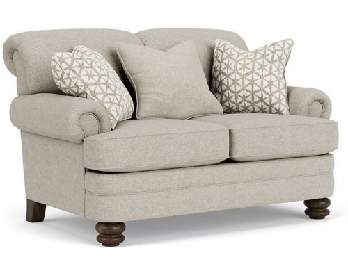 Bay Bridge Fabric Loveseat with Nailhead Trim