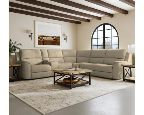 Henry Power Reclining Sectional with Power Headrests and Lumbar