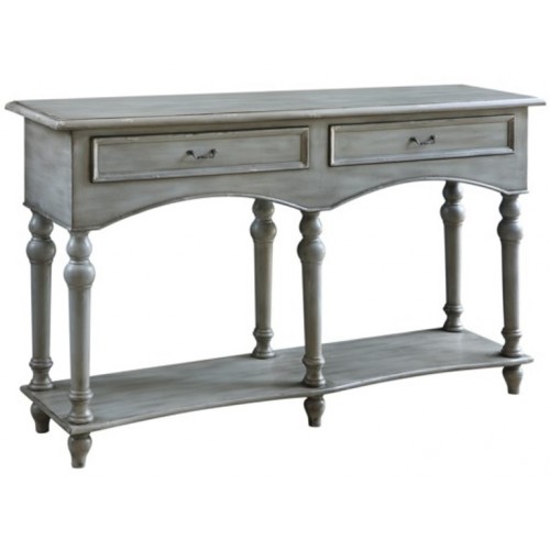 Chelsea Antiqued Grey 2 Drawer Console