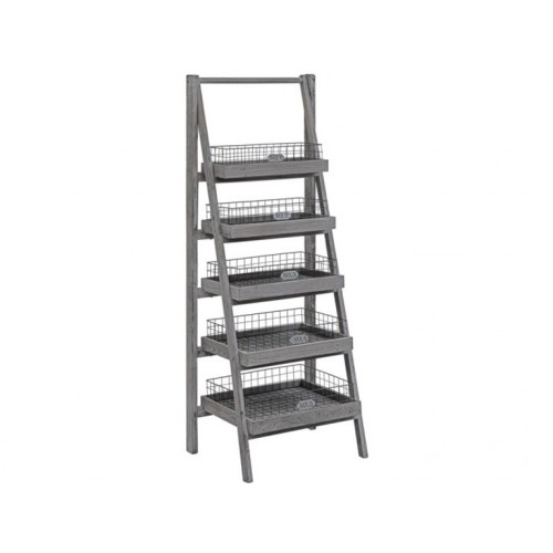  Hastings 5 Tier Charcoal Grey Angled Etagere