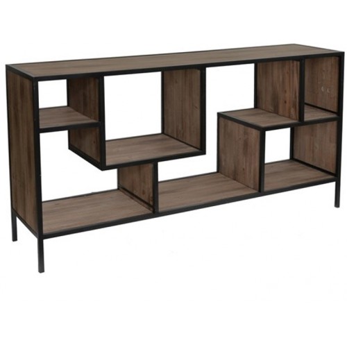 Fleetwood Angled Metal And Wood Console