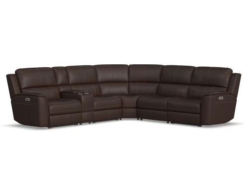 Henry Power Reclining Sectional with Power Headrests and Lumbar