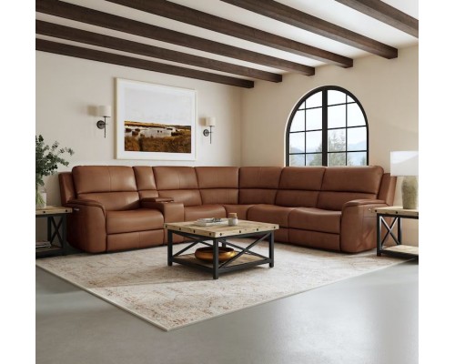 Henry Power Reclining Sectional with Power Headrests and Lumbar