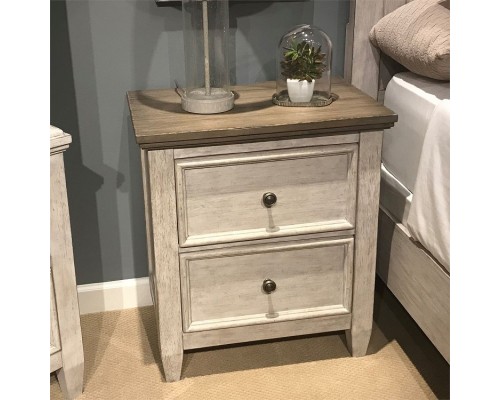 Heartland 2 Drawer Night Stand w/ Charging Station