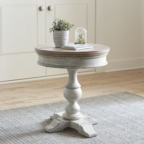 Heartland Round Pedestal Chair Side Table