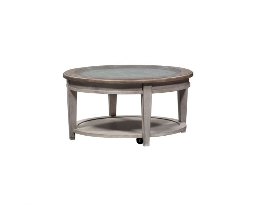 Heartland Round Ceiling Tile Cocktail Table