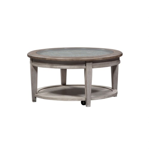 Heartland Round Ceiling Tile Cocktail Table