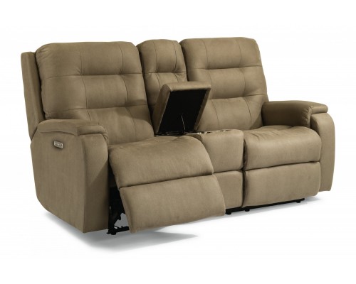 Arlo Power Reclining Loveseat with Console & Power Headrests