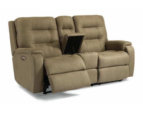 Arlo Power Reclining Loveseat with Console and Power Headrests and Lumbar