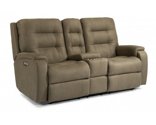 Arlo Power Reclining Loveseat with Console and Power Headrests and Lumbar