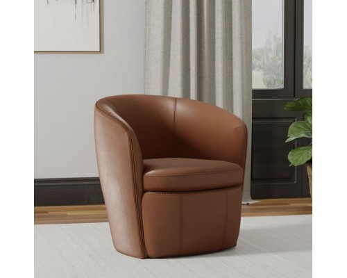 BAROLO Vintage Whiskey Swivel Club Chair