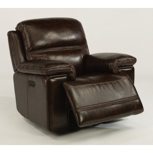  Fenwick Leather Power Gliding Recliner with Power Headrest