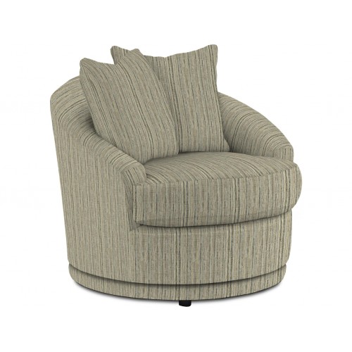 Alanna Contemporary Barrel Back Swivel Chair