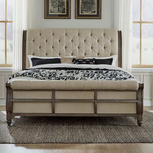 Americana Farmhouse Sleigh Bed