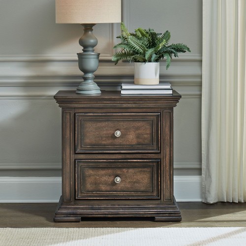 Big Valley 2 Drawer Nightstand w/ Charging Station
