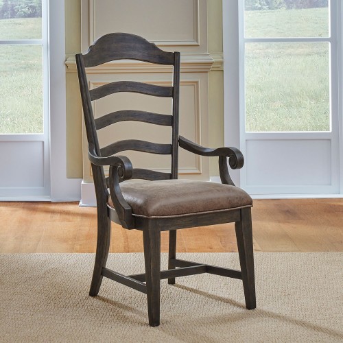 Paradise Valley Upholstered Ladder Back Arm Chair