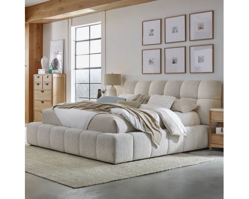 ESCAPE King Upholstered Bed - Fluffy River Rock