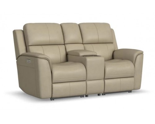 Henry Power Reclining Loveseat with Console and Power Headrests and Lumbar