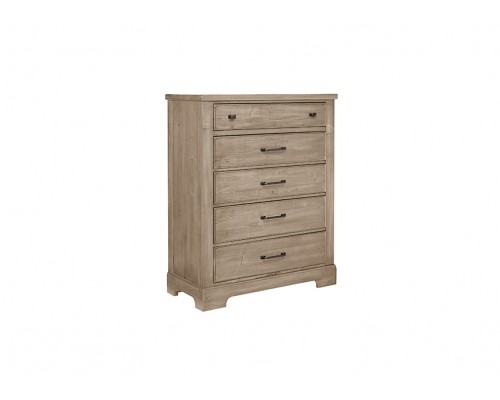 Cool Rustic Clear Maple CHEST - 5 DRAWER