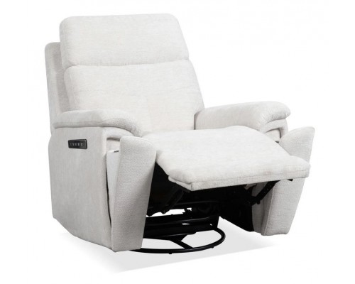 Refined Pearl Perfect Match Power Swivel Gliding Recliner with Power Headrest & Lumbar