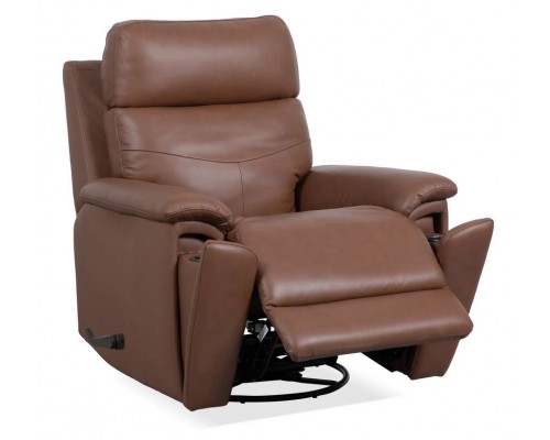 Refined Hickory Perfect Match Swivel Gliding Recliner
