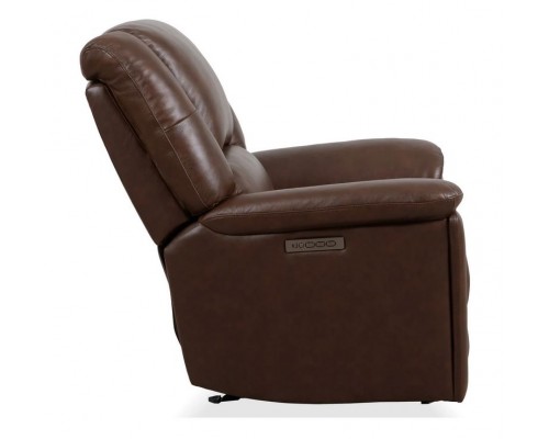Plush Tavern Brown Perfect Match Power Gliding Recliner with Power Headrest & Lumbar